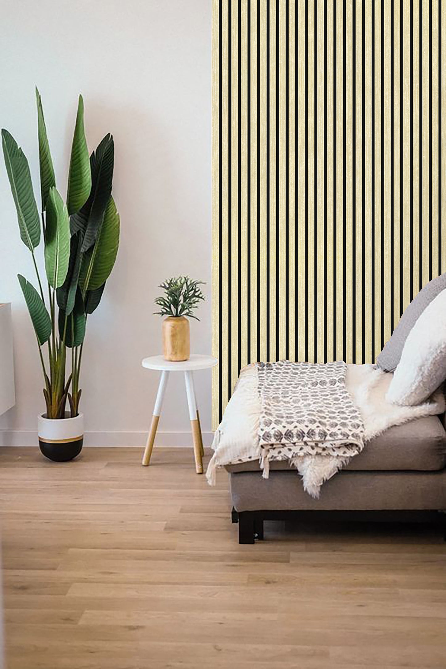 DELUX Pannelli Acustici Legno 270x60 cm - Rovere Sbiancato
