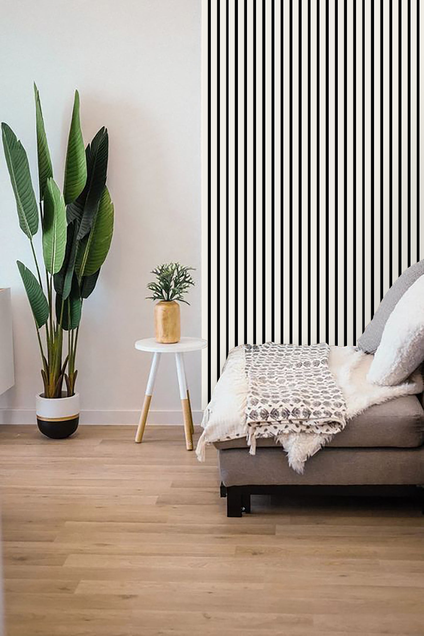 3D DELUX Pannelli Acustici Legno 270x60 cm - Bianco