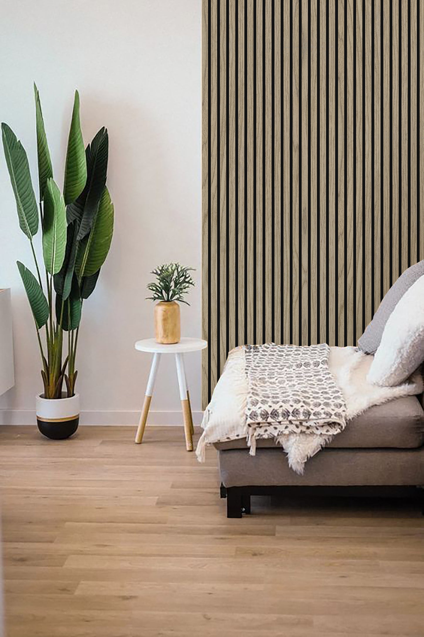 DELUX Pannelli Acustici Legno 270x60 cm - Noce