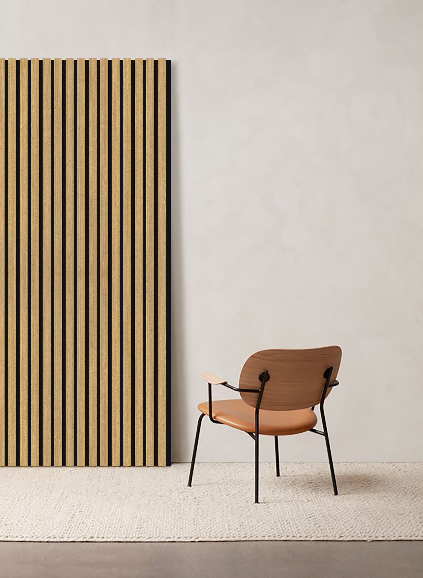 DELUX Pannelli Acustici Legno 270x60 cm - Rovere Scuro
