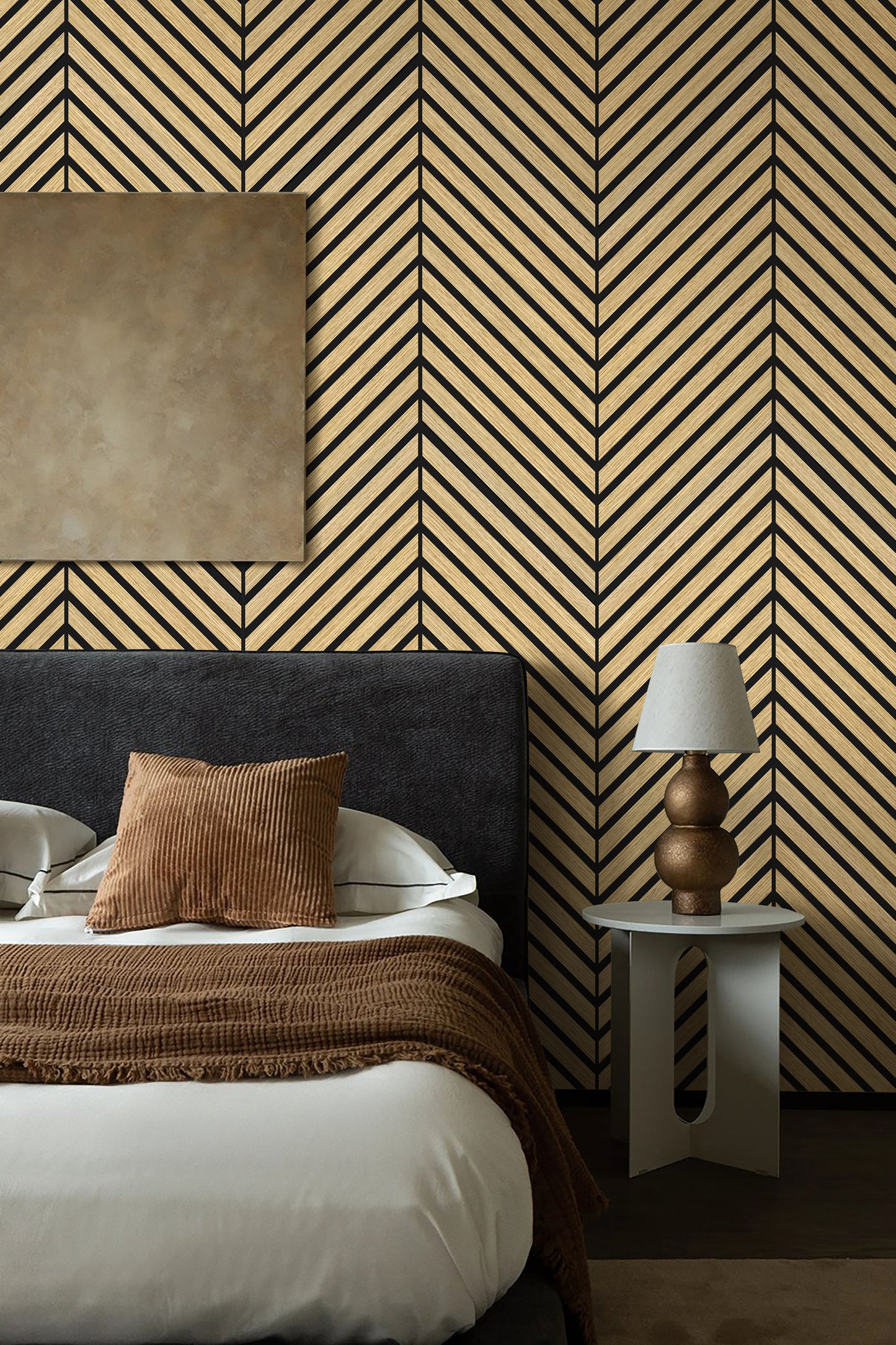 DELUX Pannelli Acustici Legno 270x60 cm - Rovere Herringbone