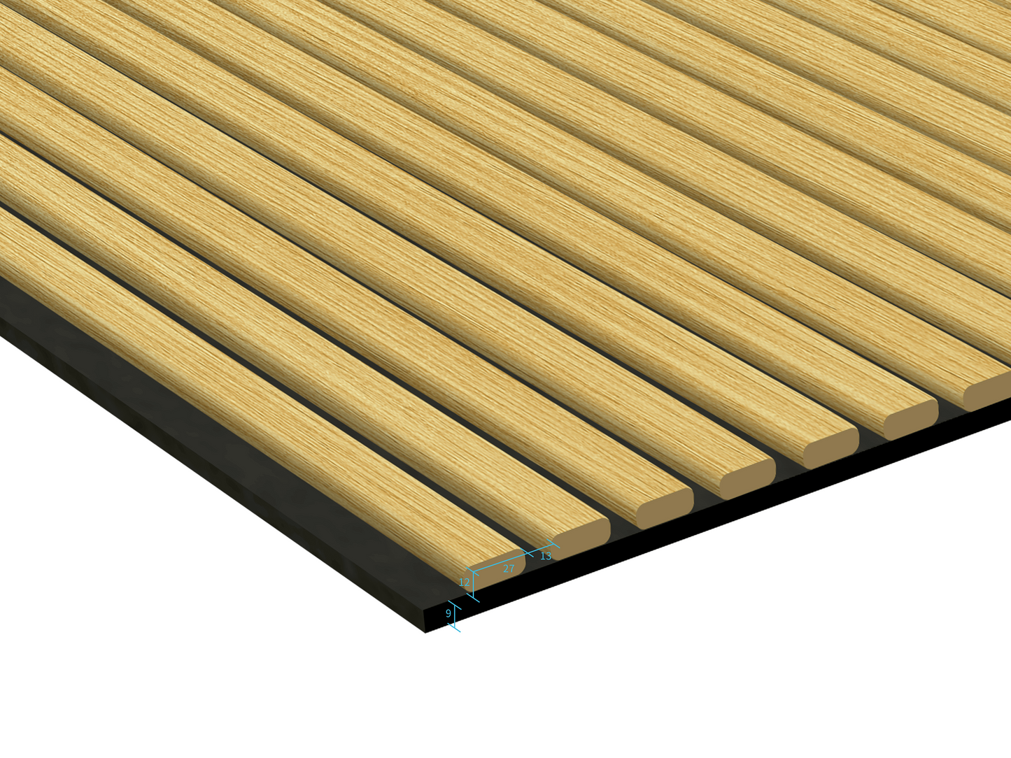 3D DELUX Pannelli Acustici Legno 270x60 cm - Rovere