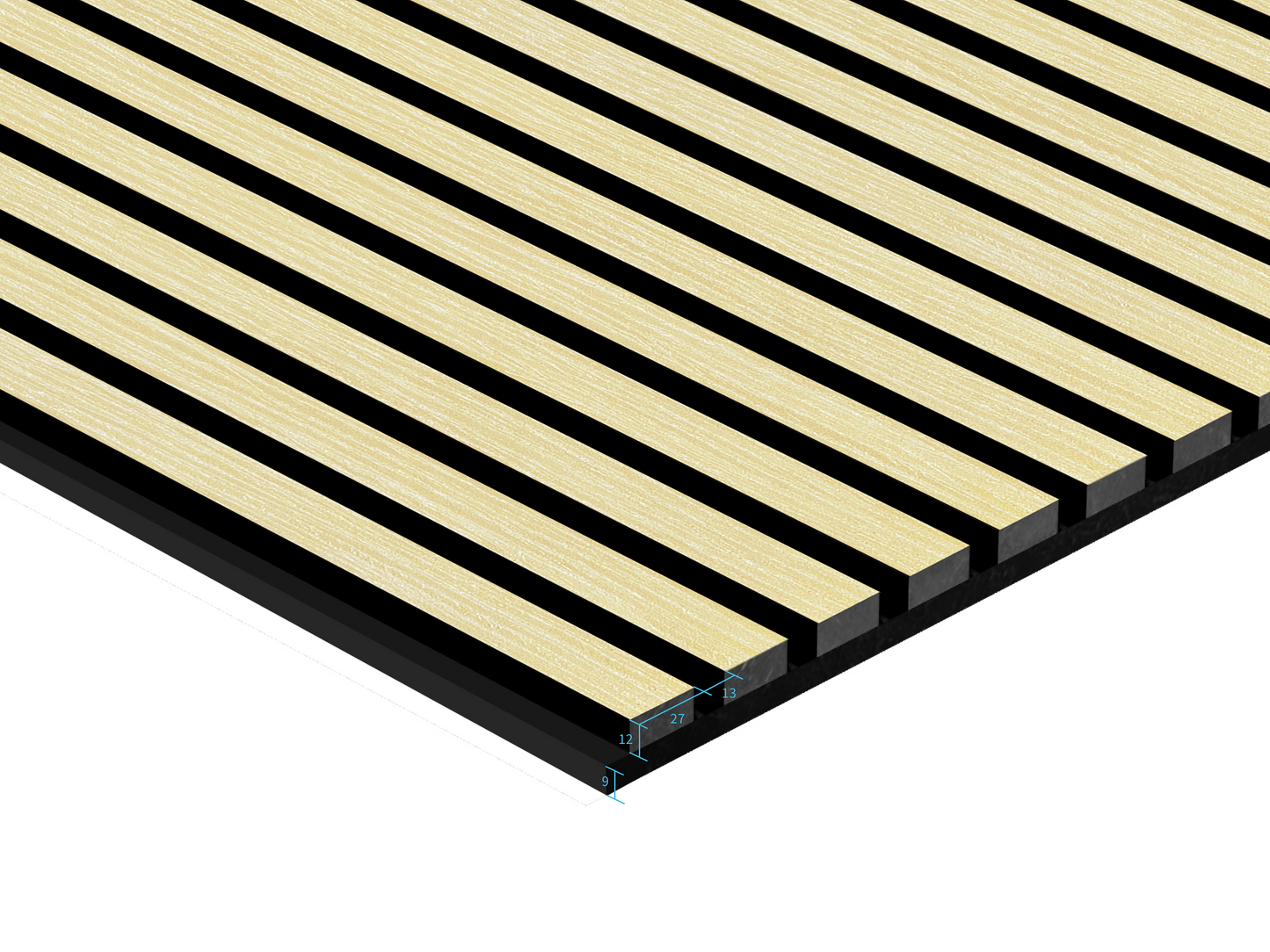 DELUX Pannelli Acustici Legno 270x60 cm - Rovere Sbiancato
