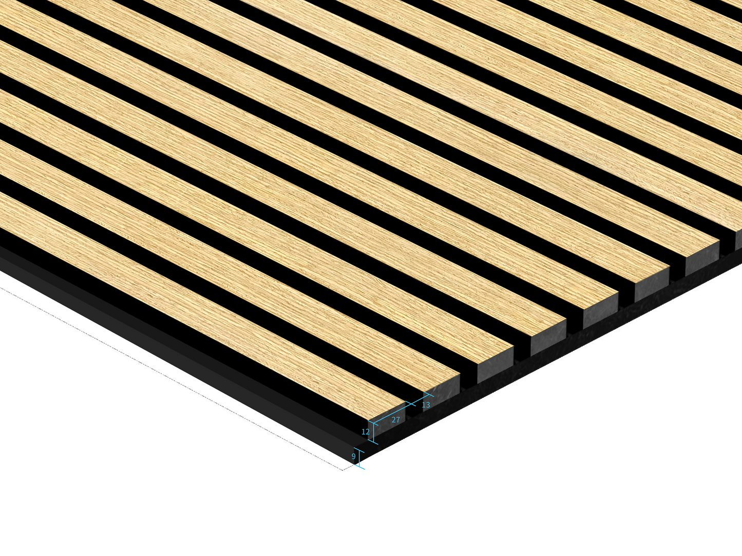 DELUX Pannelli Acustici Legno 300x60 cm - Rovere