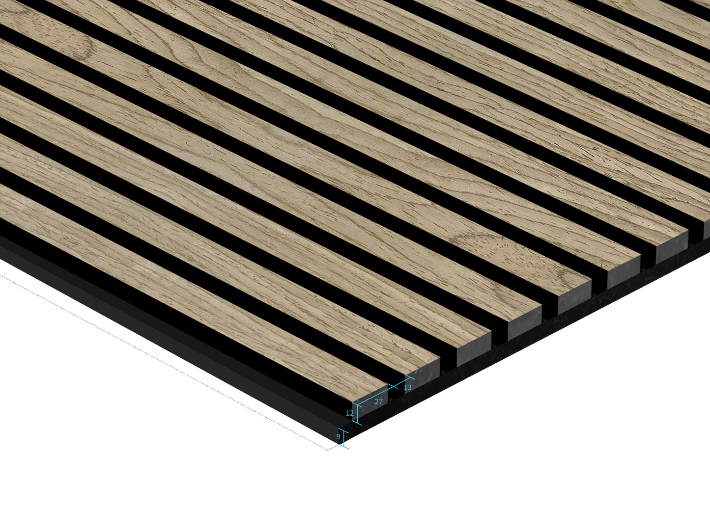 DELUX Pannelli Acustici Legno 270x60 cm - Noce