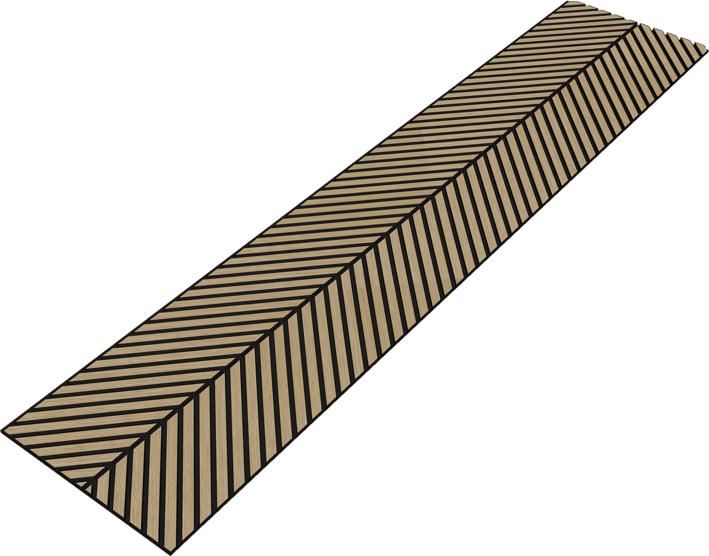 DELUX Pannelli Acustici Legno 270x60 cm - Rovere Herringbone
