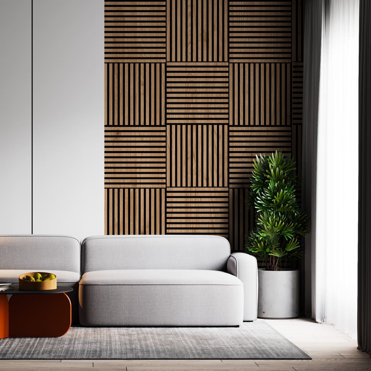 Pannelli 3D 60x60 cm - Rovere Naturale