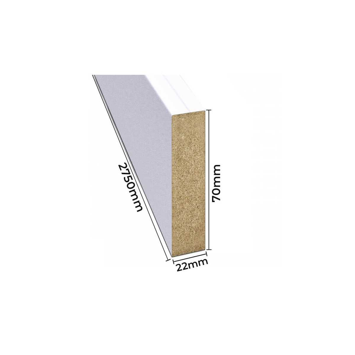 Pareti Divisorie 22x70 mm - Bianco Opaco