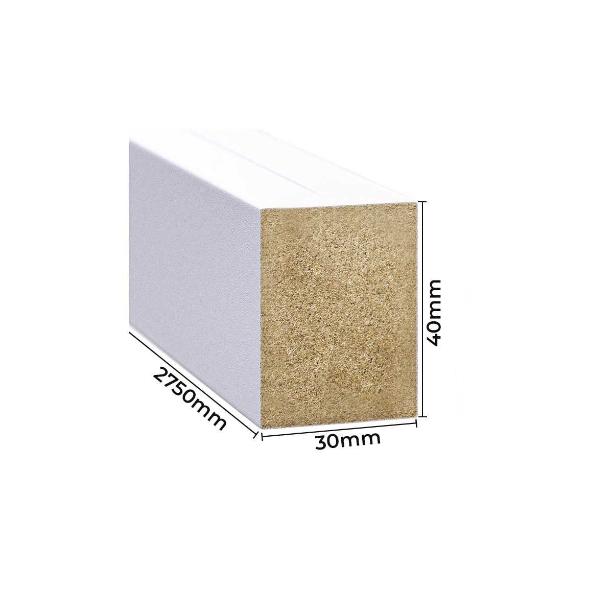 Lamelle Decorative 3x4 cm - Bianco Opaco