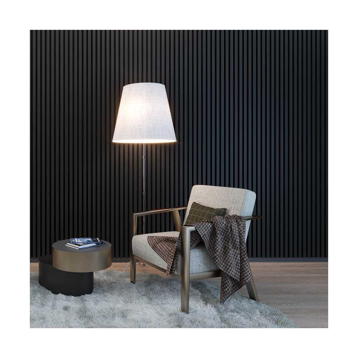 Lamelle Decorative 3x4 cm - Nero Opaco