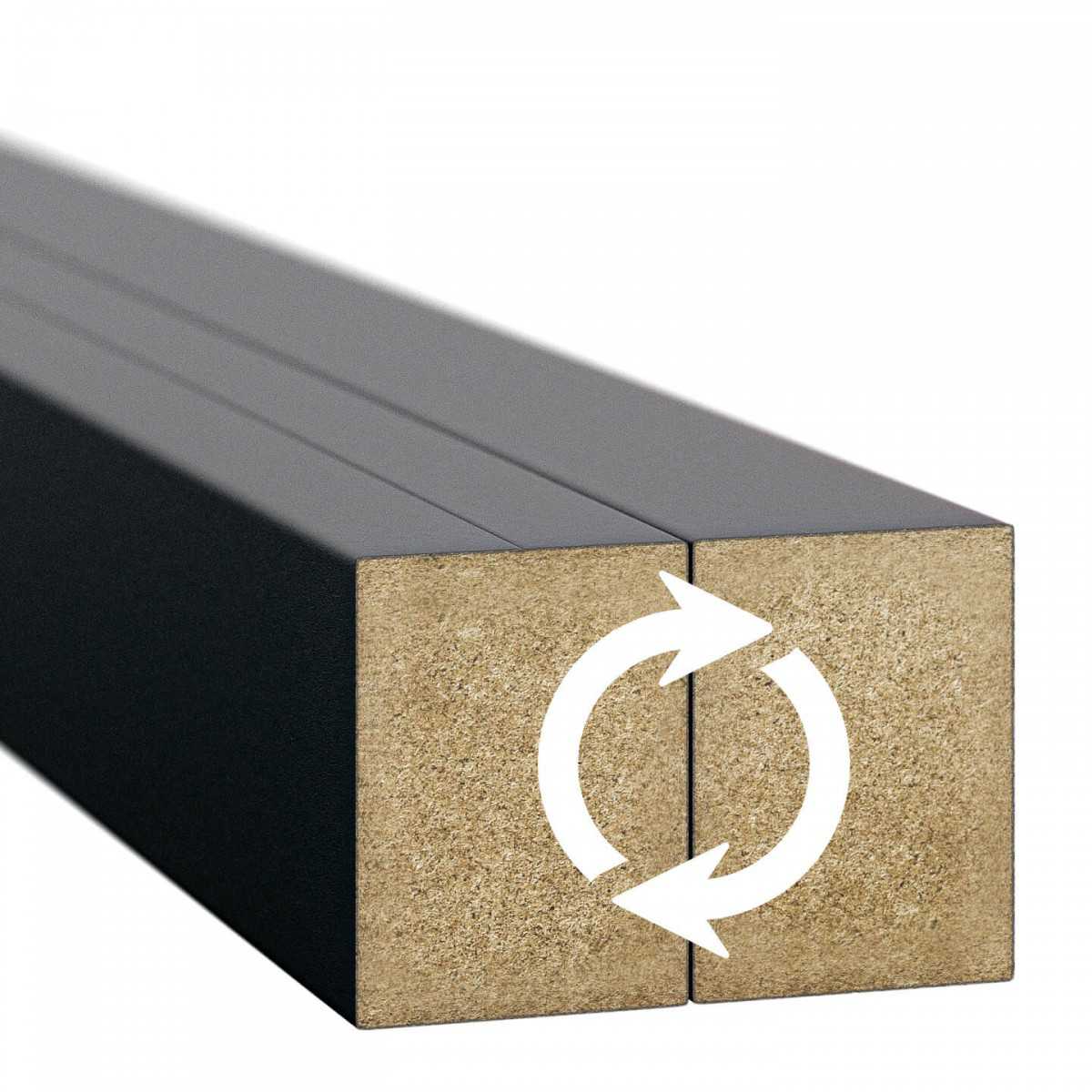 Lamelle Decorative 3x4 cm - Nero Opaco