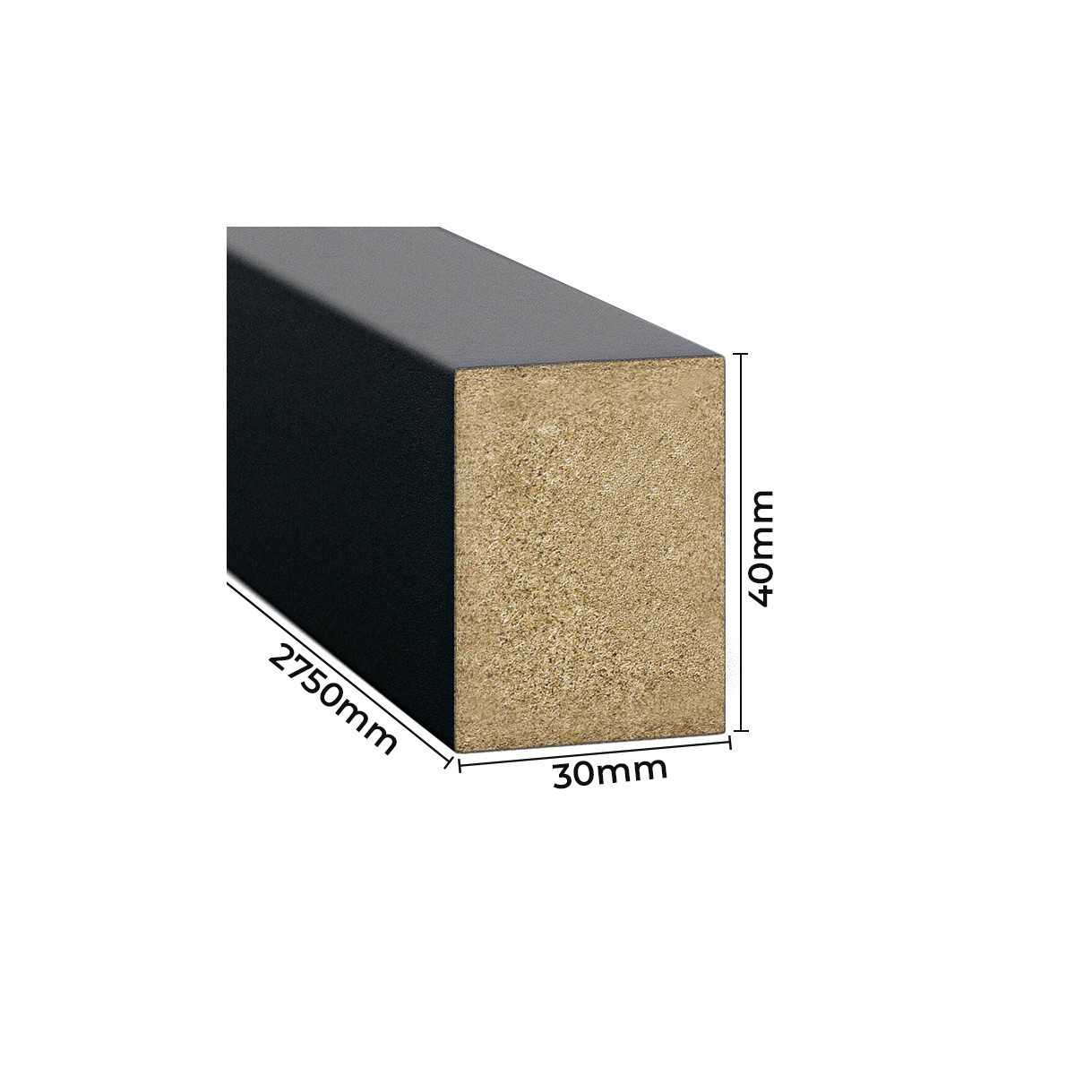 Lamelle Decorative 3x4 cm - Nero Opaco