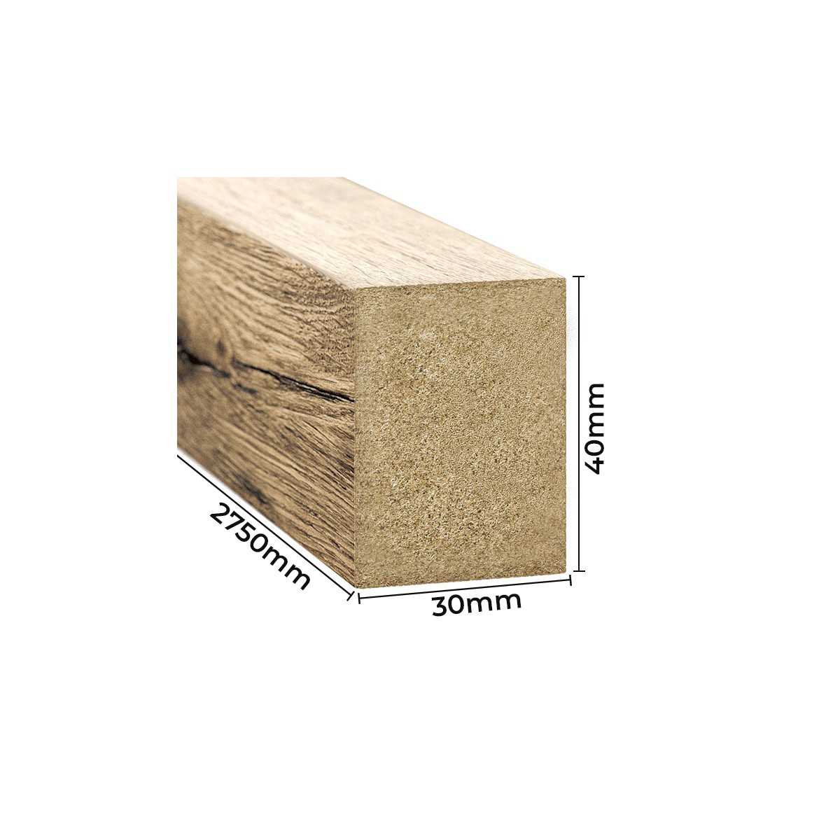 Lamelle Decorative 3x4 cm - Rovere Wotan