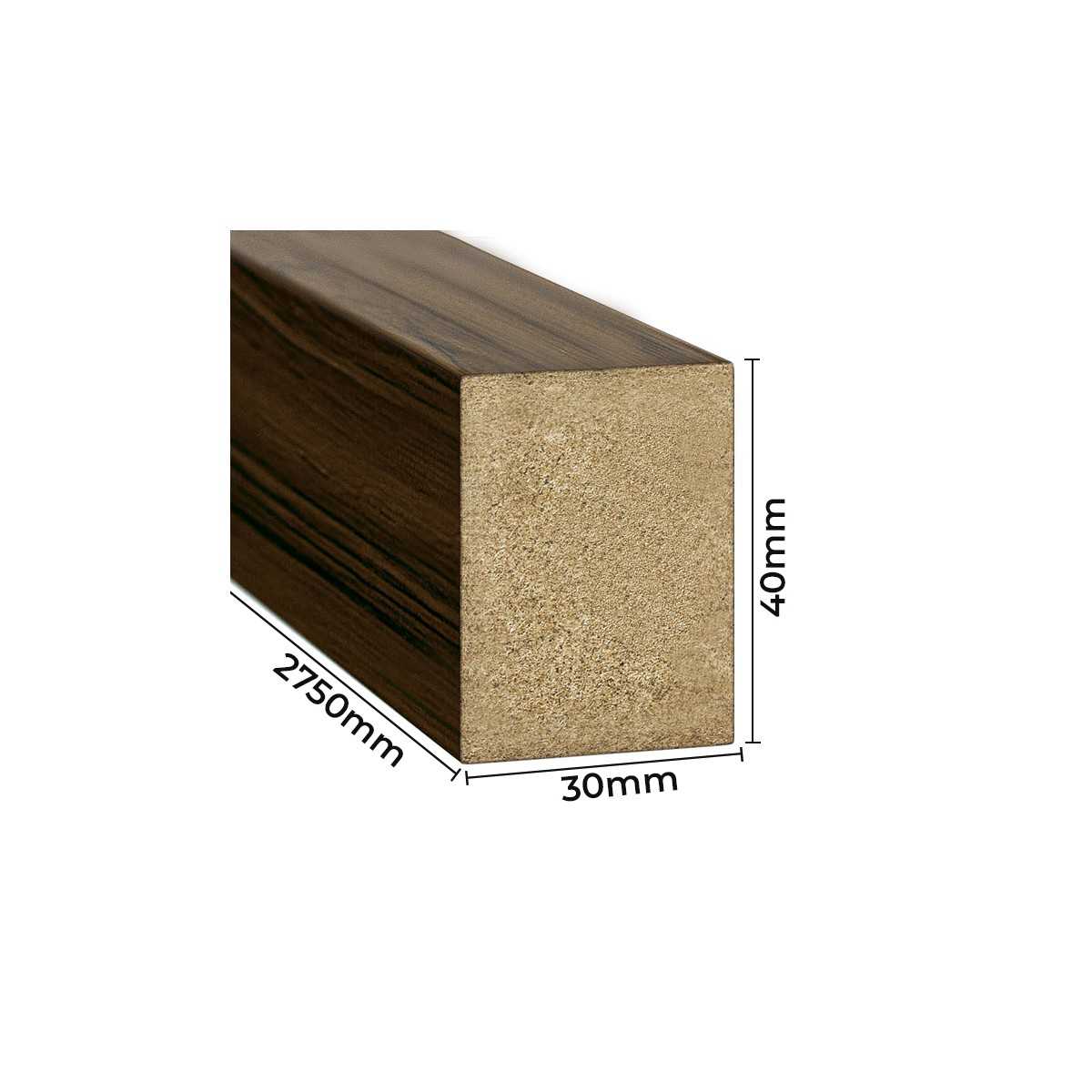 Lamelle Decorative 3x4 cm - Noce
