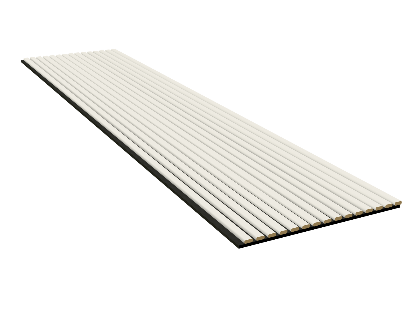 3D DELUX Pannelli Acustici Legno 300x60 cm - Bianco